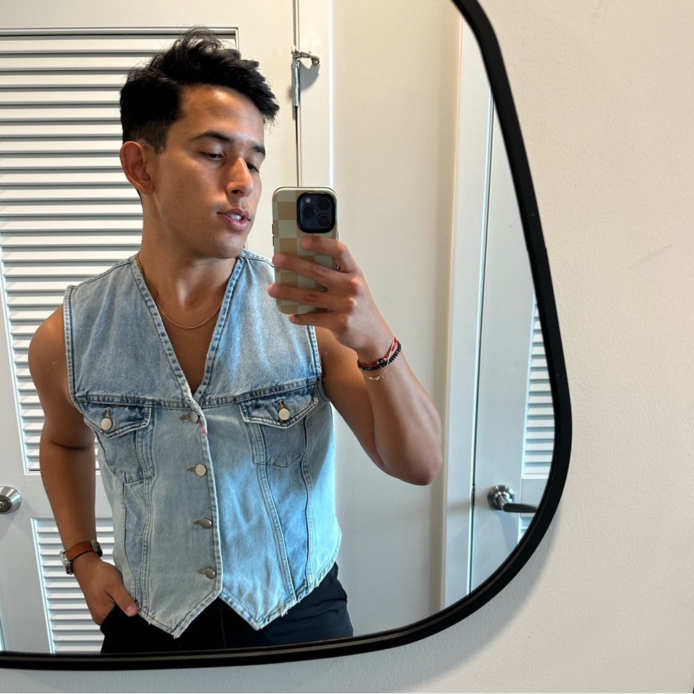 Large - Barbie Movie x Zara Men's Denim Vest